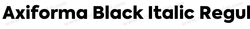 Axiforma Black Italic Regular字体转换